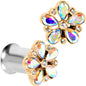 Gem Filigree Flower Fantasy Double Flare Plug Set Sizes 6mm to 25mm
