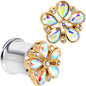 Gem Filigree Flower Fantasy Double Flare Plug Set Sizes 6mm to 25mm