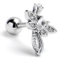16G 1/4 Clear Gem Bold Dragonfly Cartilage Tragus Earring