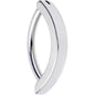 14G 1/2 316L Surgical Steel Smooth Style Hinged Hoop Belly Ring