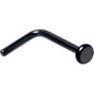 20G 1/4 Black ASTM F-136 Implant Grade Titanium 2mm Disc End L Shape Nose Ring