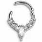16G 5/16 Front Facing Marquise CZ Precision Hinge Closure Segment Ring