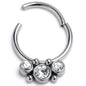 16G 3/8 Front Facing CZ Precision Hinge Closure Segment Ring