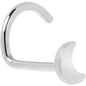20G 1/4 ASTM F-136 Implant Grade Titanium Moon Threadless Left Side Nose Screw