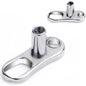 16G 2.5mm Rise 2 Hole Implant Grade Titanium Dermal Anchor Base
