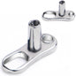 16G 3mm Rise 2 Hole Implant Grade Titanium Dermal Anchor Base