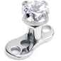 14G 3mm CZ Top 3 Hole Dermal Implant Grade Titanium Anchor Base