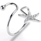 Midi Ring Clear Gem Starfish Twister Toe Ring