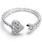 Midi Ring Clear Gem Delicate Sparkle Heart Toe Ring