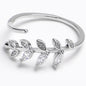 Midi Ring Clear CZ Gem Leaves And Branch Toe Ring