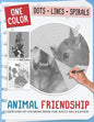 Animal Friendship: New Kind Of Stress Relief Coloring Book For Kids And Adults love Animals with Fun and Easy - Dots Lines Spirals Style - Paperback