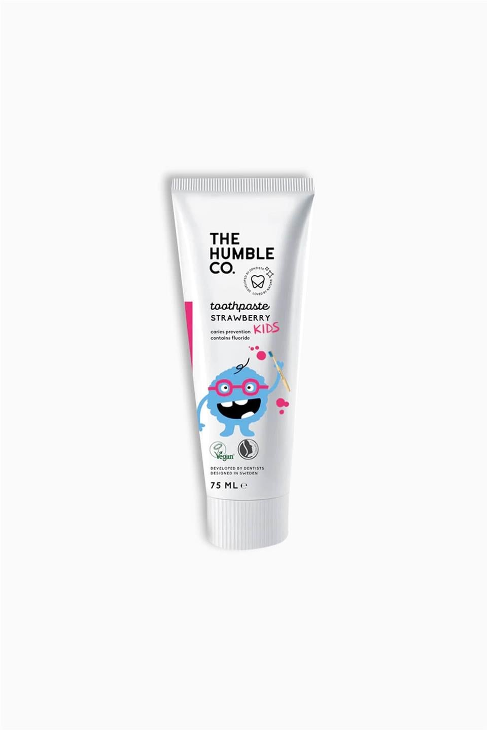 Humble Co. Children's Toothpaste - Gluten-Free, Vegan, SLS-Free with Sodium Fluoride for Kids Oral Health