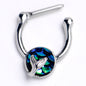 16G 3/8 Mermaid Dark Dark Blue Scale Tail Cartilage Clicker
