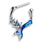 16G 3/8 Blue Gem Blue Mermaid Tail Stars Cartilage Clicker