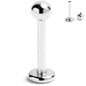 16G 5/16 Internally Threaded Ball End Labret Monroe Tragus
