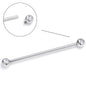 14G Clear Gem Internally Threaded Industrial Barbell 38mm