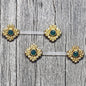 14G 9/16 Gem Bioplast Deco Age Barbell Nipple Ring Set