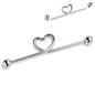 14G Internally Threaded Heart Loop Project Bar 38mm