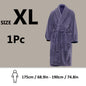 Unisex Extra Warm Coral Fleece Bathrobe Mens and Women Adult Robes for Your Bathroom Bath Towel Bedroom Shawl Collar Robes, Valentines gift for lovers