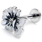 16G 5/16 Clear Gem Butterfly Blossom White Labret Monroe Tragus