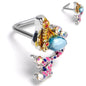 20G 7mm Aurora Gem Abstract Mermaid L-Shape Nose Ring