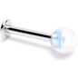 14G 3/8 Opalite Natural Stone Labret Tragus Earring