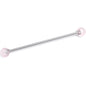 14G Pink Crystal Natural Stone Industrial Barbell 38mm