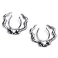 Stainless Steel Kissing Snakes Clip On Fake Nipple Shield Set
