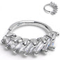 18G 5/16 Princess Cubic Zirconia Bendable Hoop