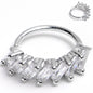 20G 5/16 Princess Cubic Zirconia Bendable Hoop