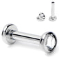 16G 1/4 Clear CZ Gem ASTM F-136 Implant Grade Titanium Internally Threaded Labret
