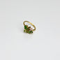 20G 5/16 Green Gem Gold Tone Butterfly Grapes Nose Hoop