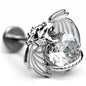 16G 5/16 Clear Gem Heart of Dragon Labret Monroe Tragus