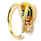 20G 5/16 Clear Gem Gold Tone Beach Sandal Nose Hoop