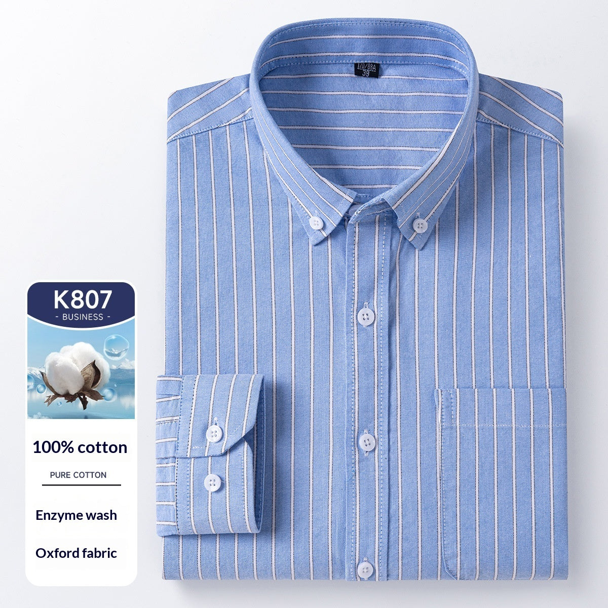 Men's Cotton Long Sleeve Oxford Woven Shirts
