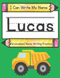 I Can Write My Name: Lucas: Personalized Name Writing Practice - Paperback