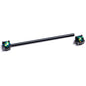 14G Black Faux Opal Black Internally Threaded Industrial Barbell 38mm