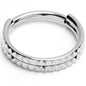 16G 3/8 Pyramid Cut Double Hoop 316L Surgical Steel Hinged Segment Ring