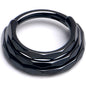 16G 5/16 Black PVD Faceted Triple Stack Hoop Titanium Hinged Segment Ring
