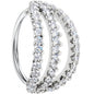20G 5/16 Clear CZ Gem Faux Triple Hoop Nose Hoop