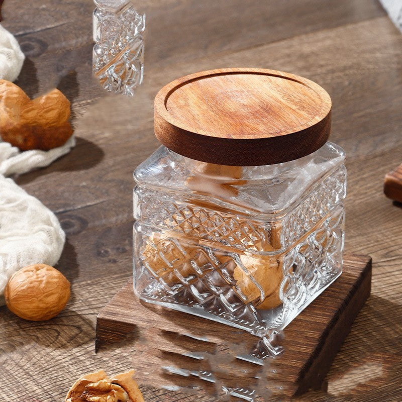 Glass Storage Jar Snack Tea Household Sealed Bottles