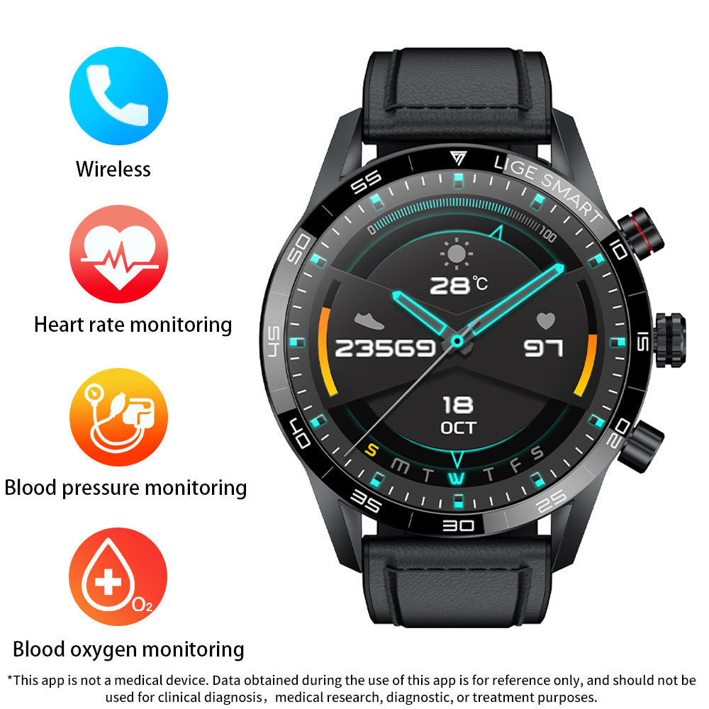 Multifunctional Bluetooth Smartwatch For Men With Blood Pressure And Heart Rate Monitoring