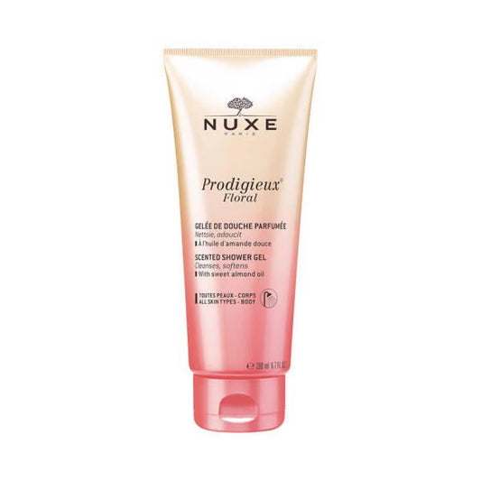 Nuxe Prodigieux Floral Shower Gel: Gently Cleansing, Moisturizing Body Wash with Sweet Almond Oil & Natural Floral Scent - Vegan Formula