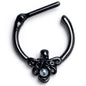 16G 5/16 Black Faux Pearl Treasure Octopus Cartilage Clicker
