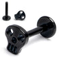 16G 5/16 Black ASTM F-136 Implant Grade Titanium Internally Threaded Skull Labret