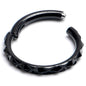 16G 5/16 Black Punk Texture Precision Hinge Segment Ring