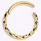 16G 3/8 Gold Tone Ultra Modern Precision Hinge Segment Ring