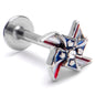 16G 5/16 Clear Gem Festive Patriot Pinwheel Labret Monroe Tragus