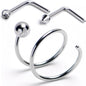 20G Gem Spike L-Shape Nose Ring Ball Twister Double Nose Hoop Ring 3 Pack