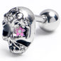 16G 1/4 Clear Gem Stylish Skull Cartilage Tragus Earring